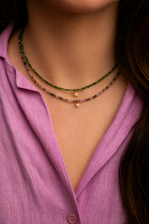 "GREEN SPARK" NECKLACE