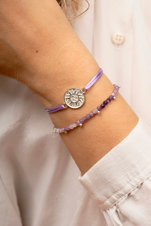 "LAVENDER BLISS" BRACELET - SILVER