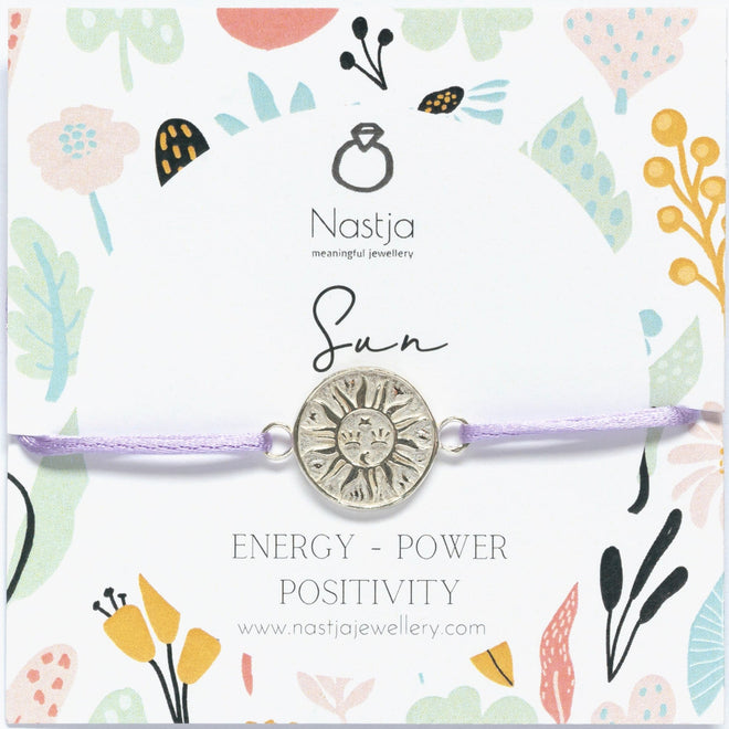 "POSITIVE SUN" ARMBAND – SILBER